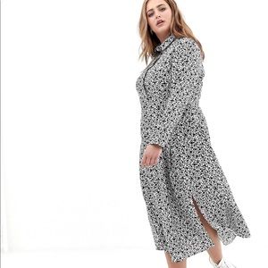AOSOS Glamorous Curve midi shirt dress with floral print in size 14. Never worn